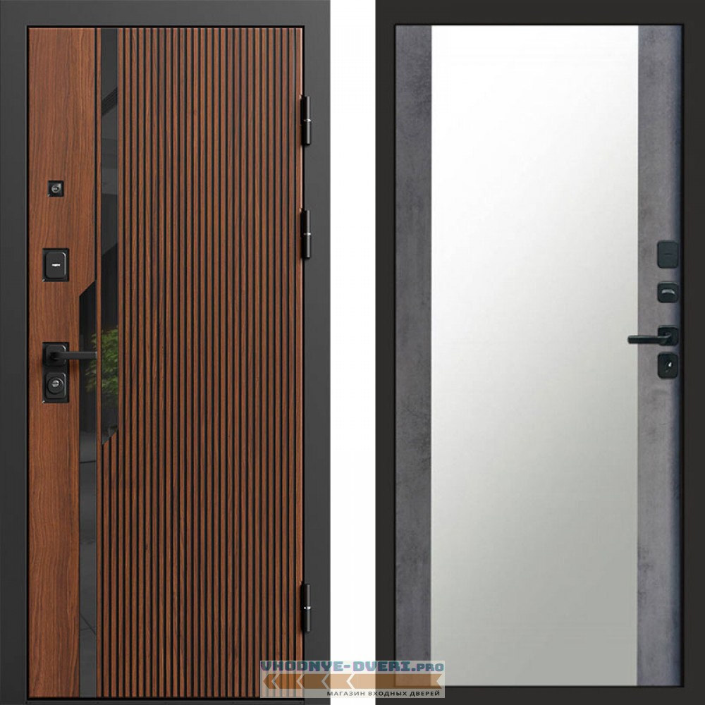 Дверь Termo Door Флекс Бетон Зеркало 27 Бетон темный